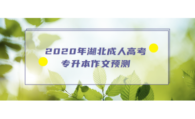 2020年湖北成人高考专升本作文预测