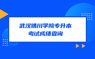 武汉晴川学院专升本考试成绩查询.jpg