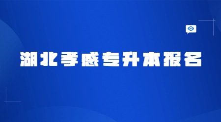 2023年湖北孝感专升本怎么报名？