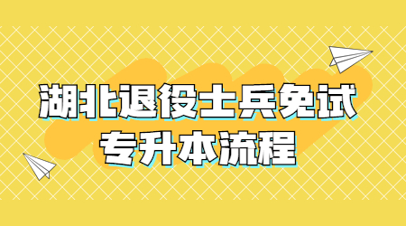 湖北退役士兵免试专升本流程