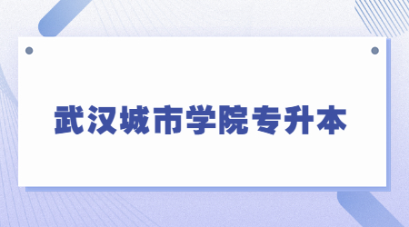 武汉城市学院专升本录取通知书已寄出